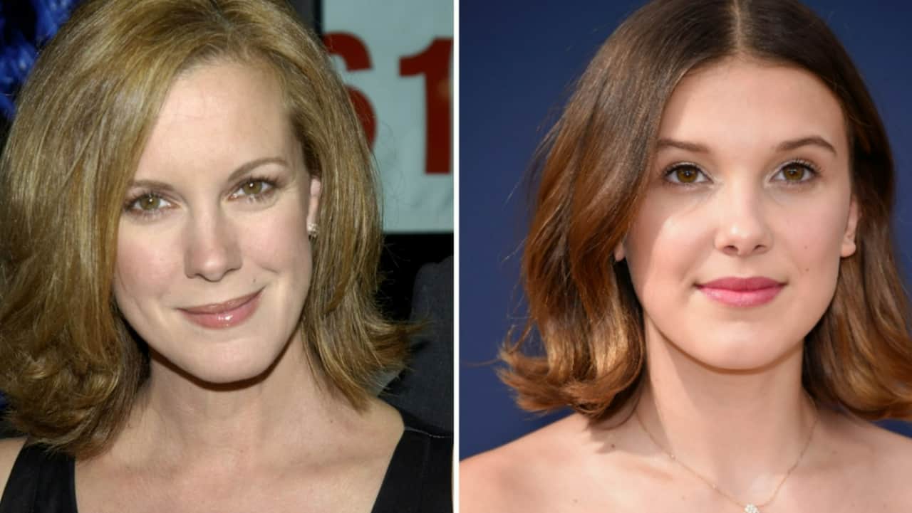 Elizabeth Perkins And Millie Bobby Brown