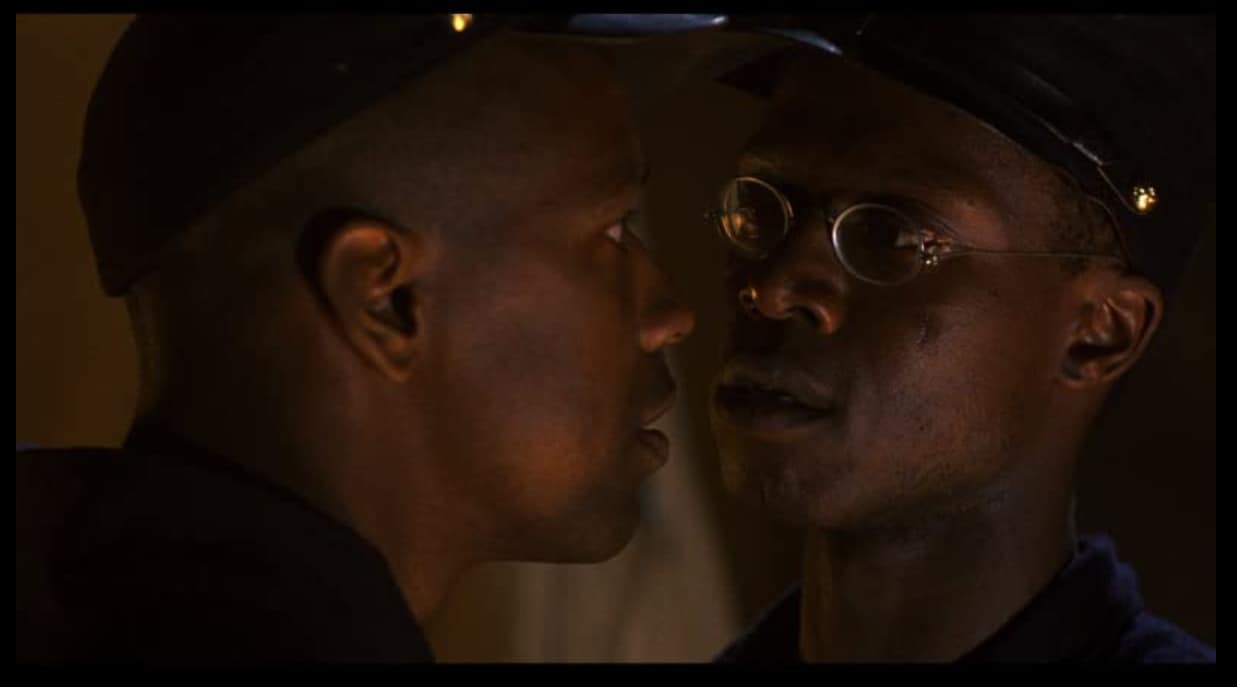 Andre Braugher and Denzel Washington in the film.