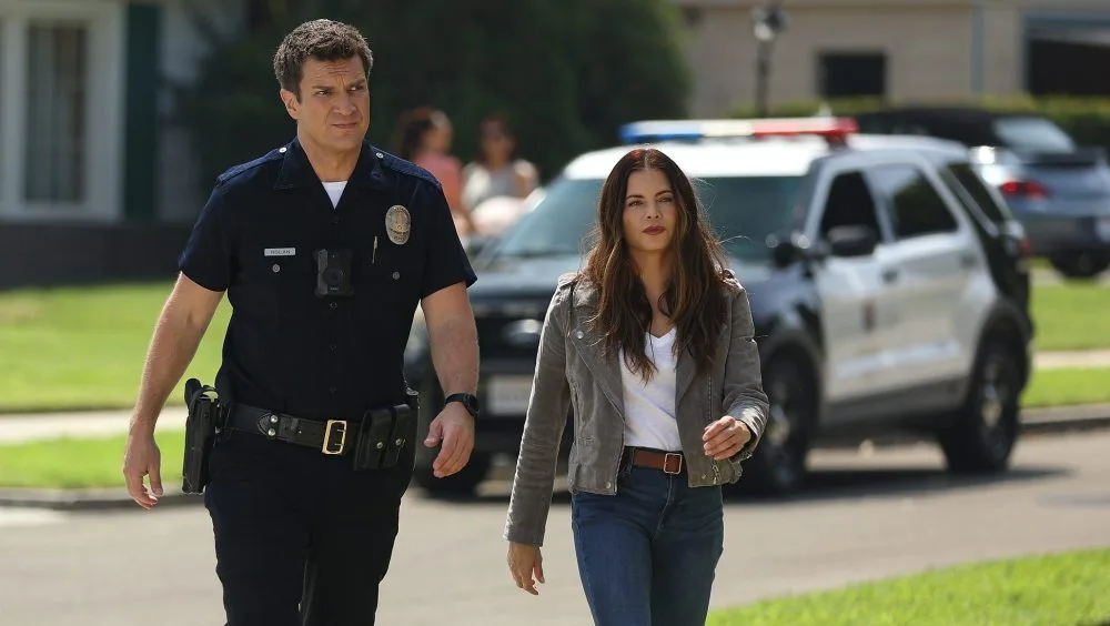 John Nolan and Bailey Nune together in the show, The Rookie (Credits: ABC)