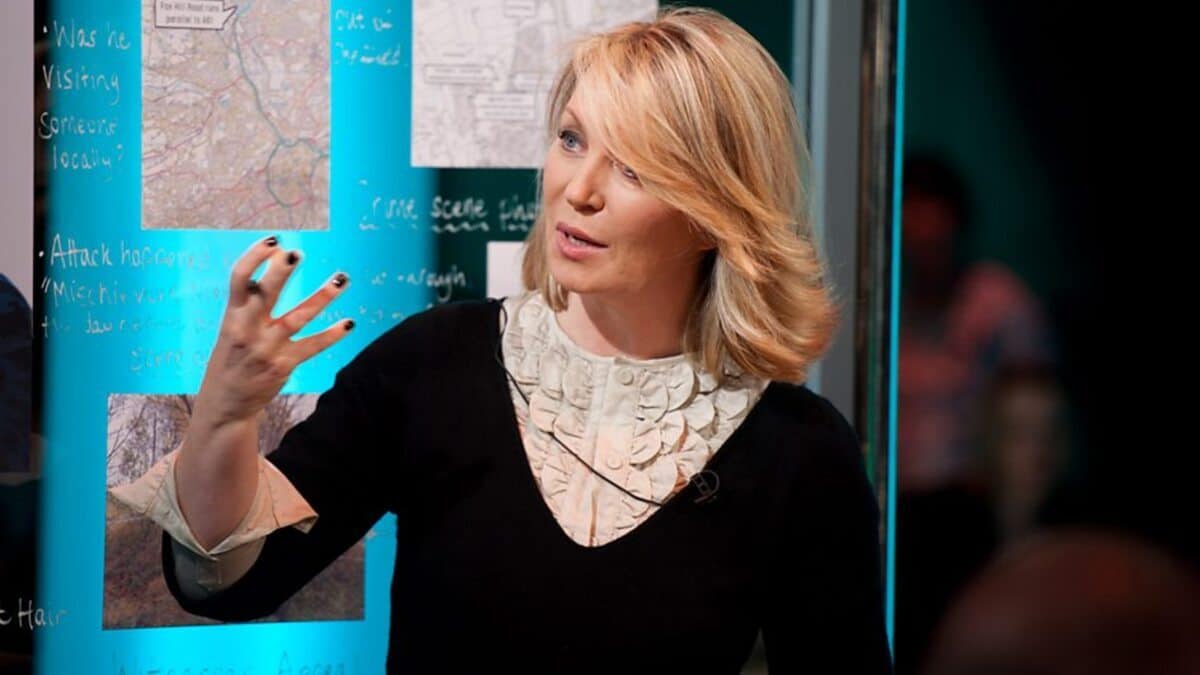 Kirsty Young during a shoot