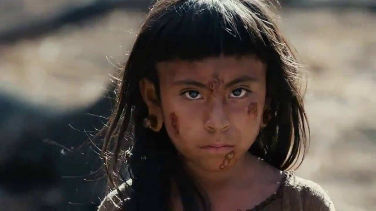 The young girl in the dead village in the film, Apocalypto (Credits: Touchstone Pictures)