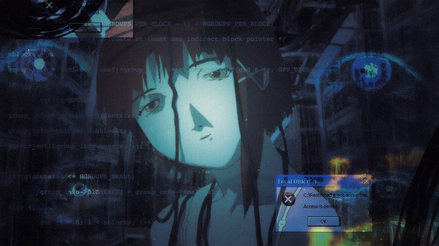 A Still from Serial Experiments Lain Anime 
