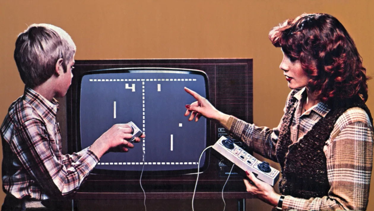 The first ever widely accepted video game "Pong"
