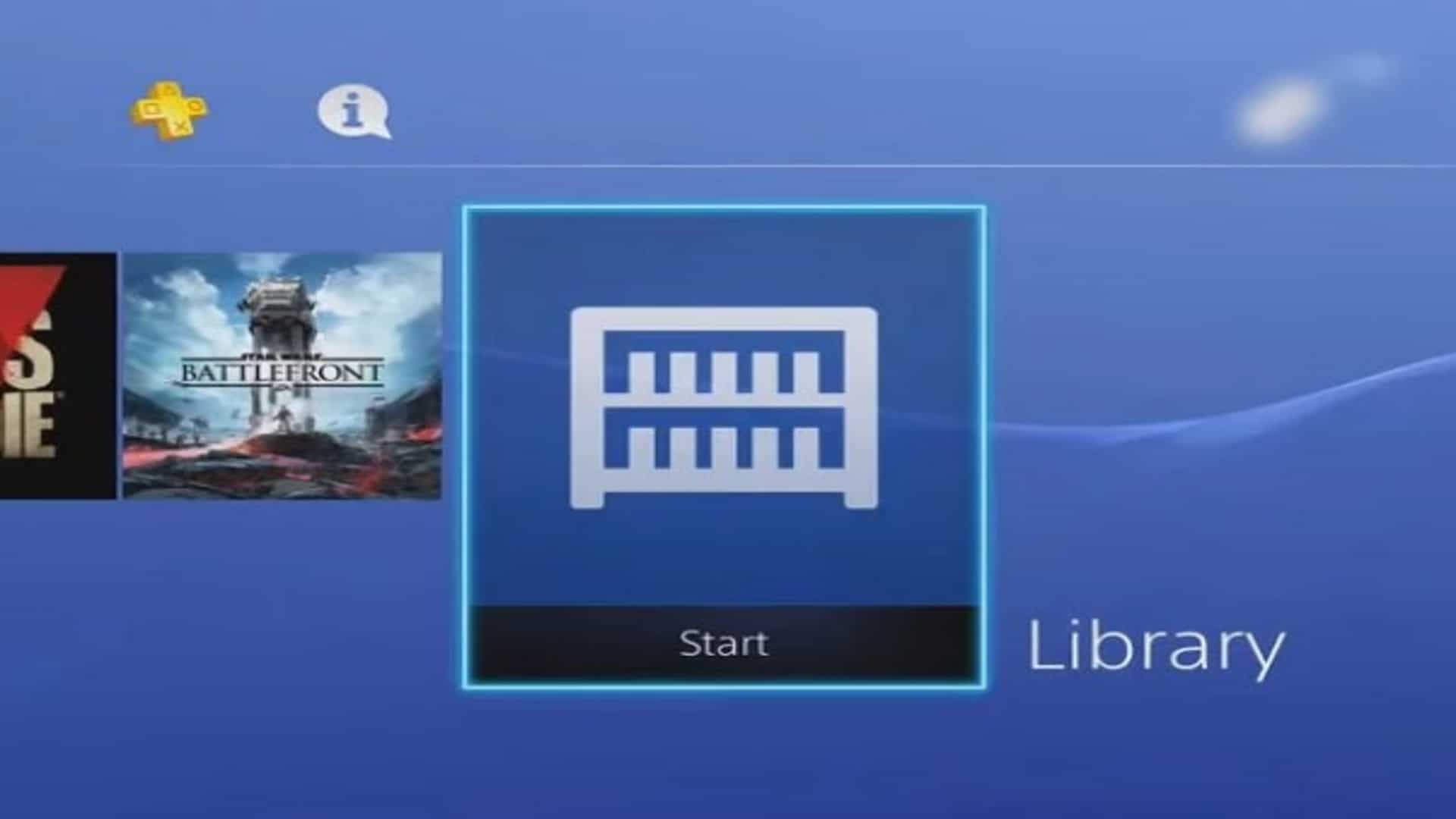 Screenshot of PS4 Library