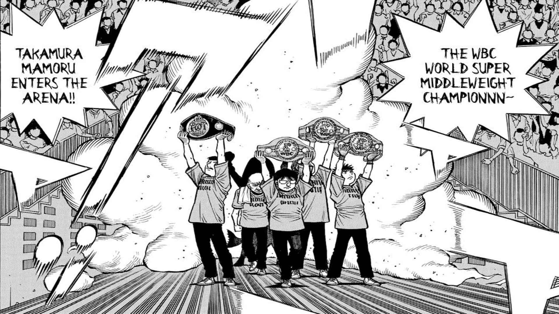 Takamura Entering The Arena Showing Off His Achievements - Hajime No Ippo Chapter 1426Chapter 1426