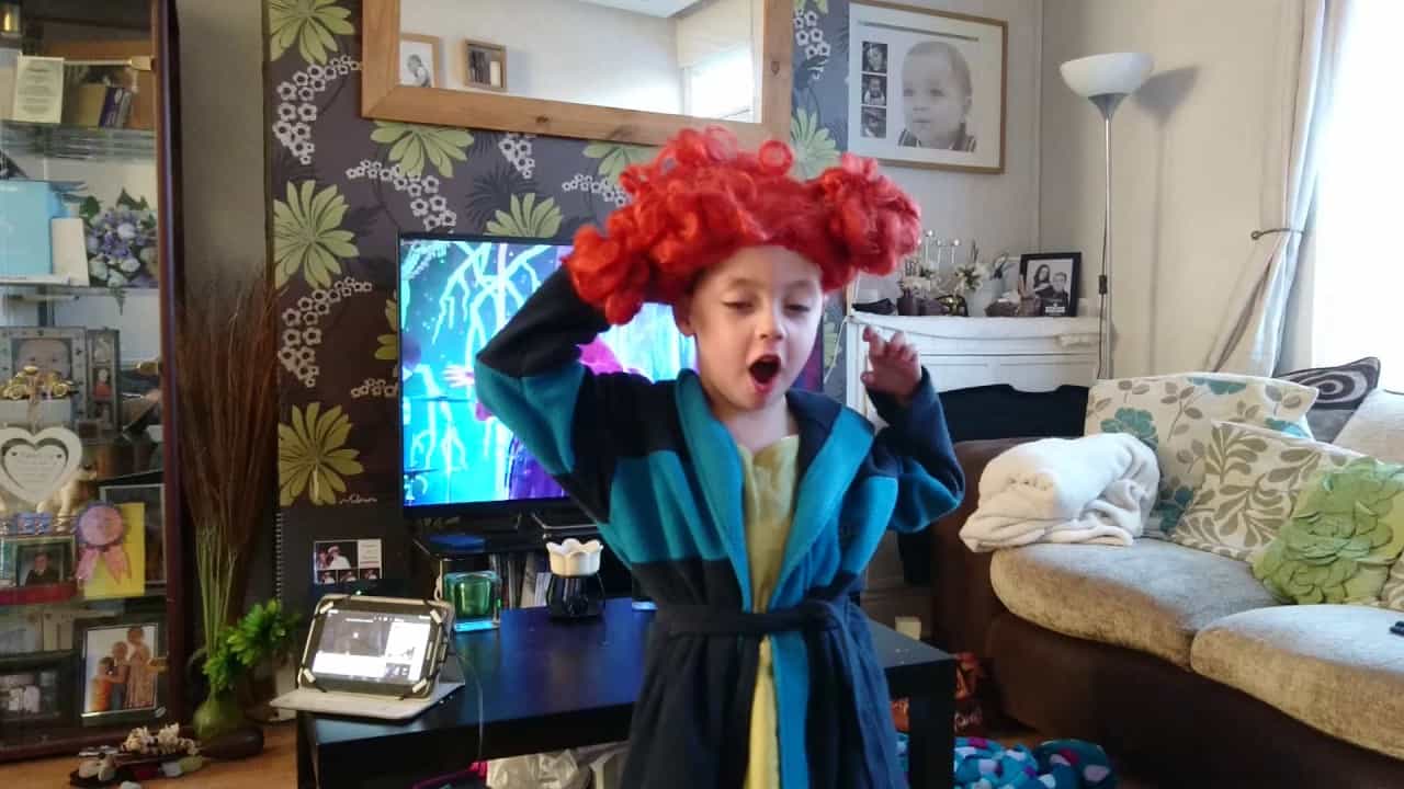 A young Alfie performing at his home in Manchester.