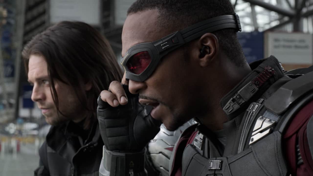 Anthony Mackie alongside his co-star, Sebastian Stan, who plays the role of Buckey Barnes. 