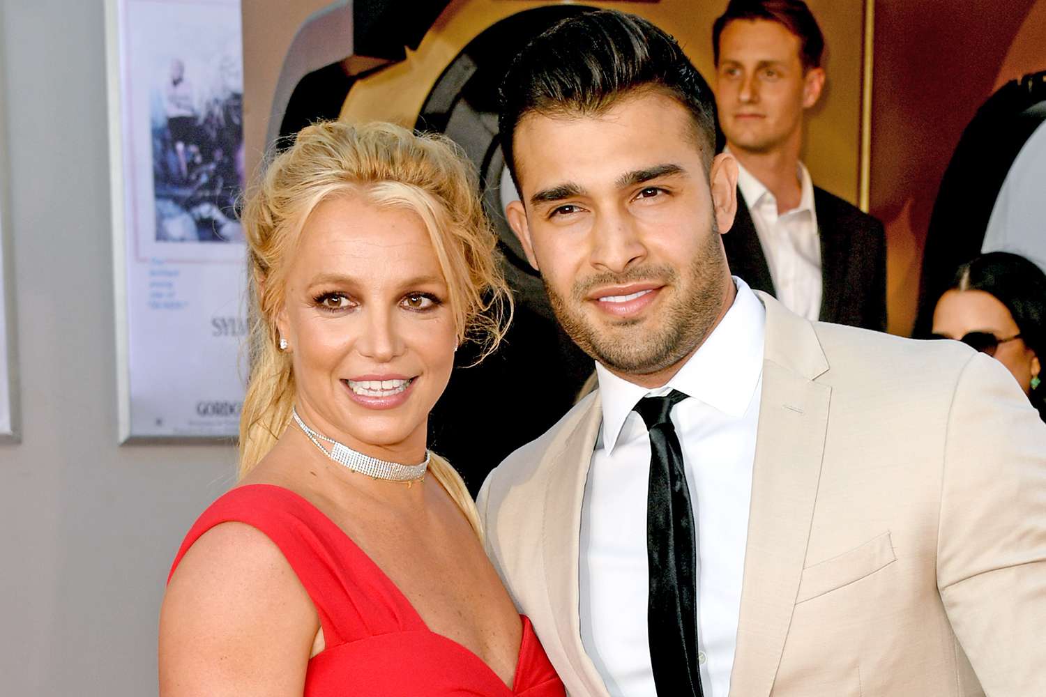 Britney Spears with her husband, Iranian model and trainer, Sam Asghari. 
