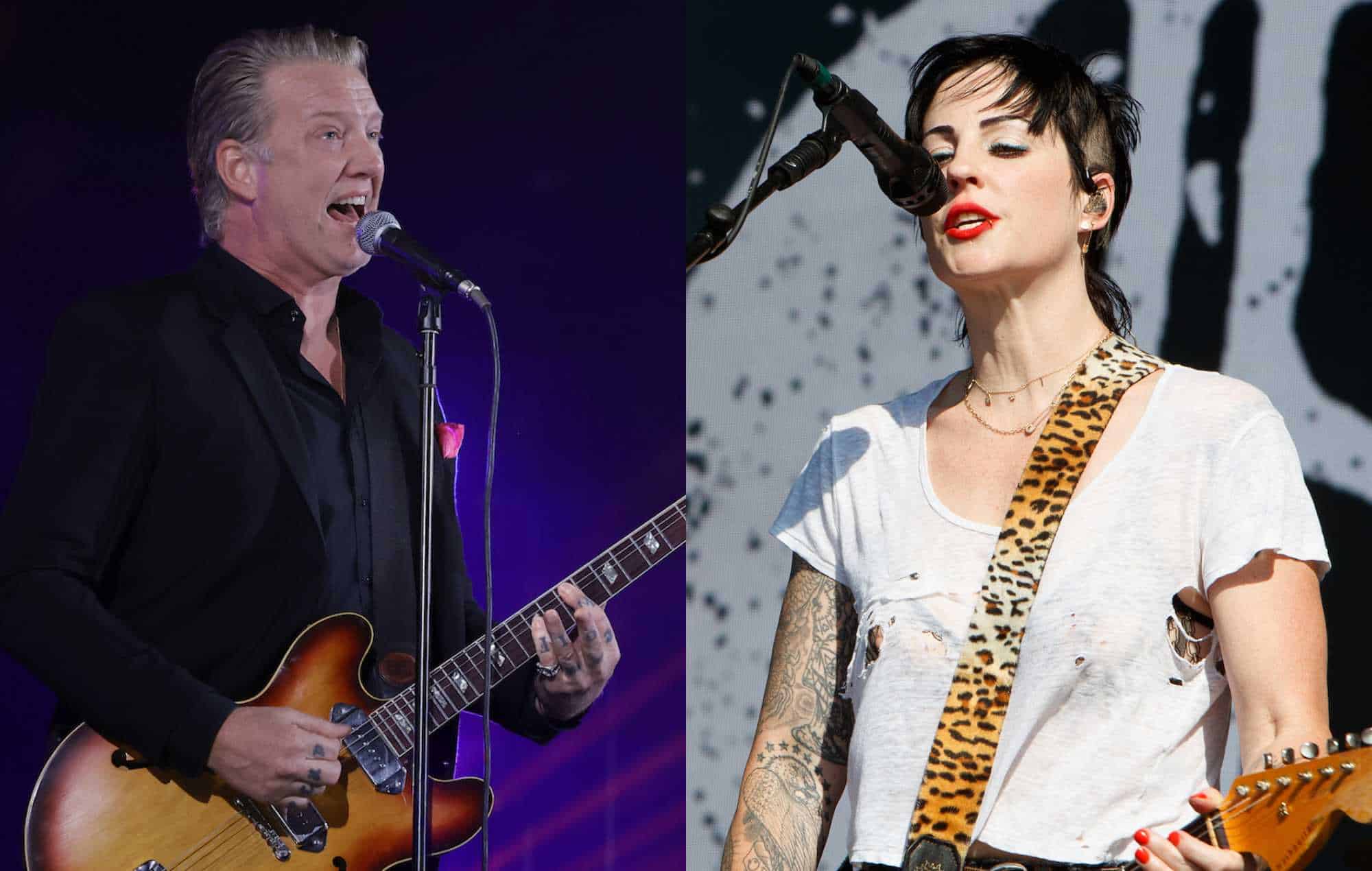 Josh Homme alongside singer and ex-wife Brody Dalle.