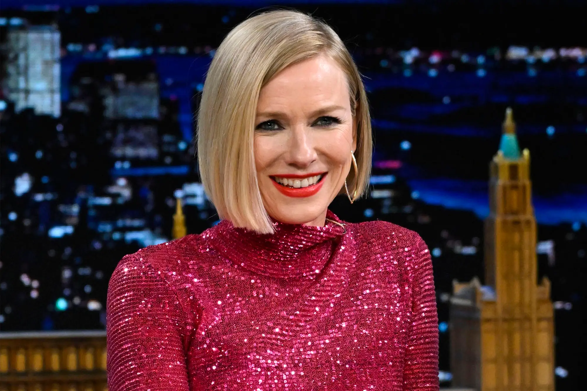 Naomi Watts making an appearance at the Tonight Show starring Jimmy Fallon.