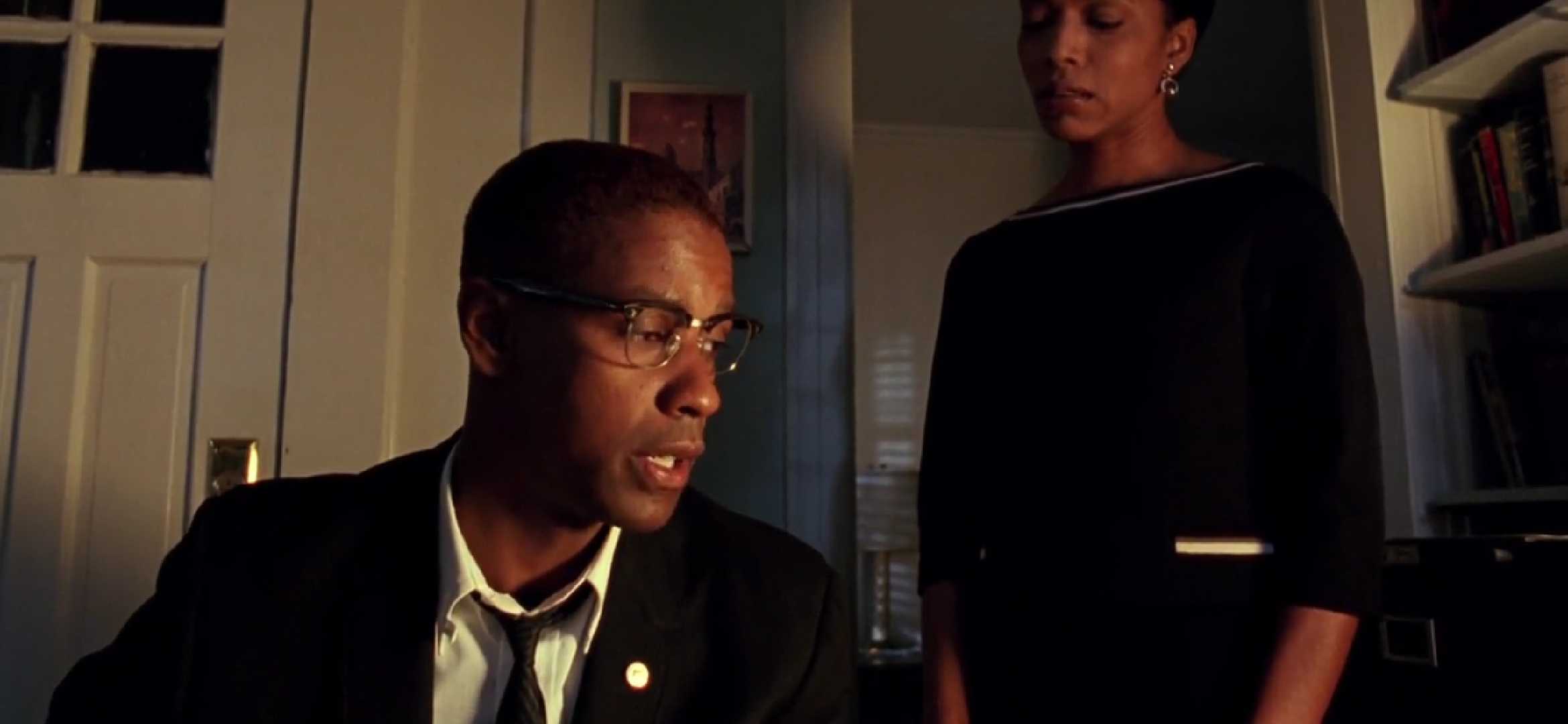 Denzel Washington and Angela Bassett in the film, Malcolm X (Credits: Warner Bros.)