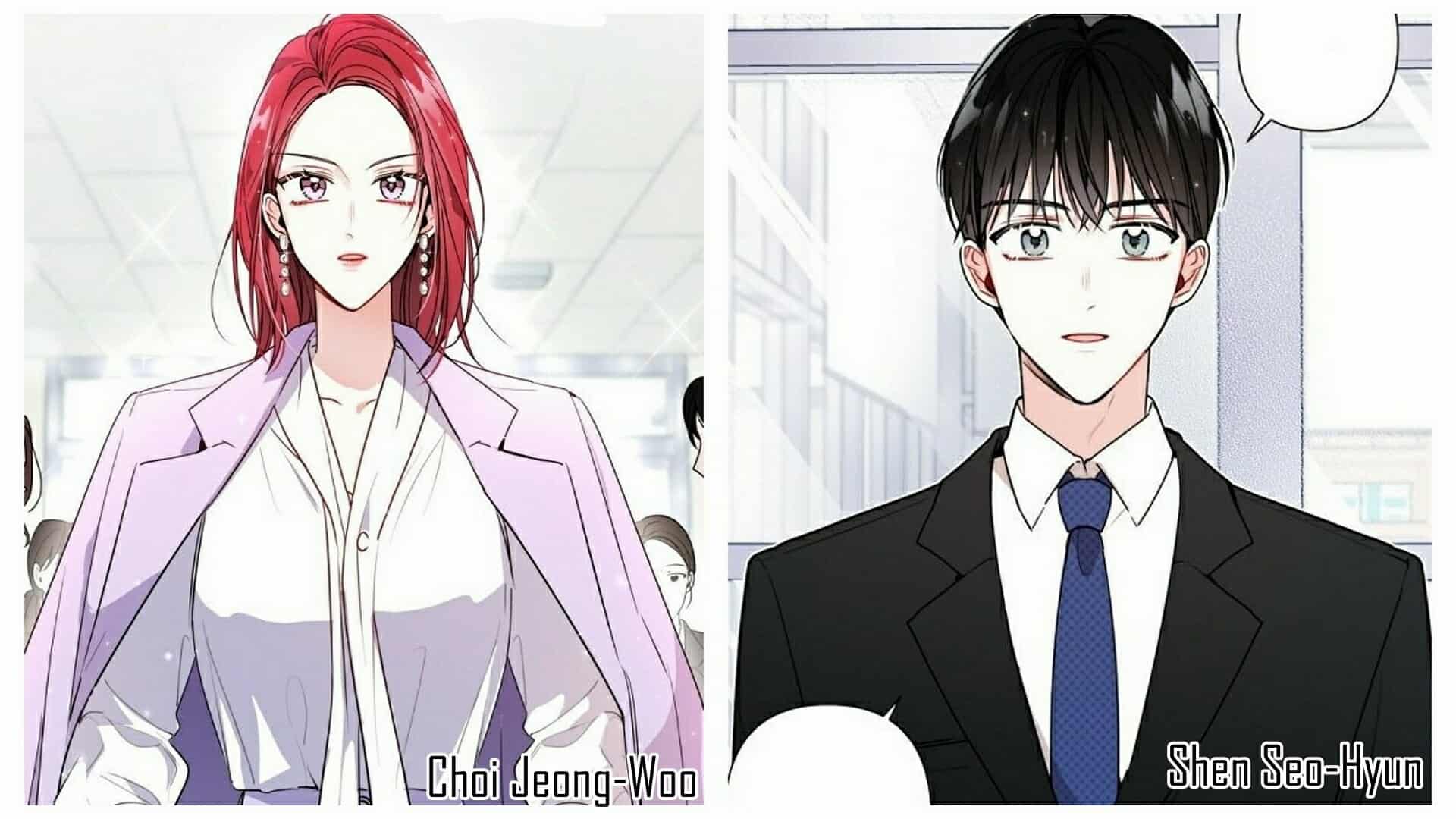 The CEO Of G Cosmetics - Choi Jeong-Woo (Left) And Her Assistant - Shen Seo-Hyun (Right) - Married To My Boss Chapter 1