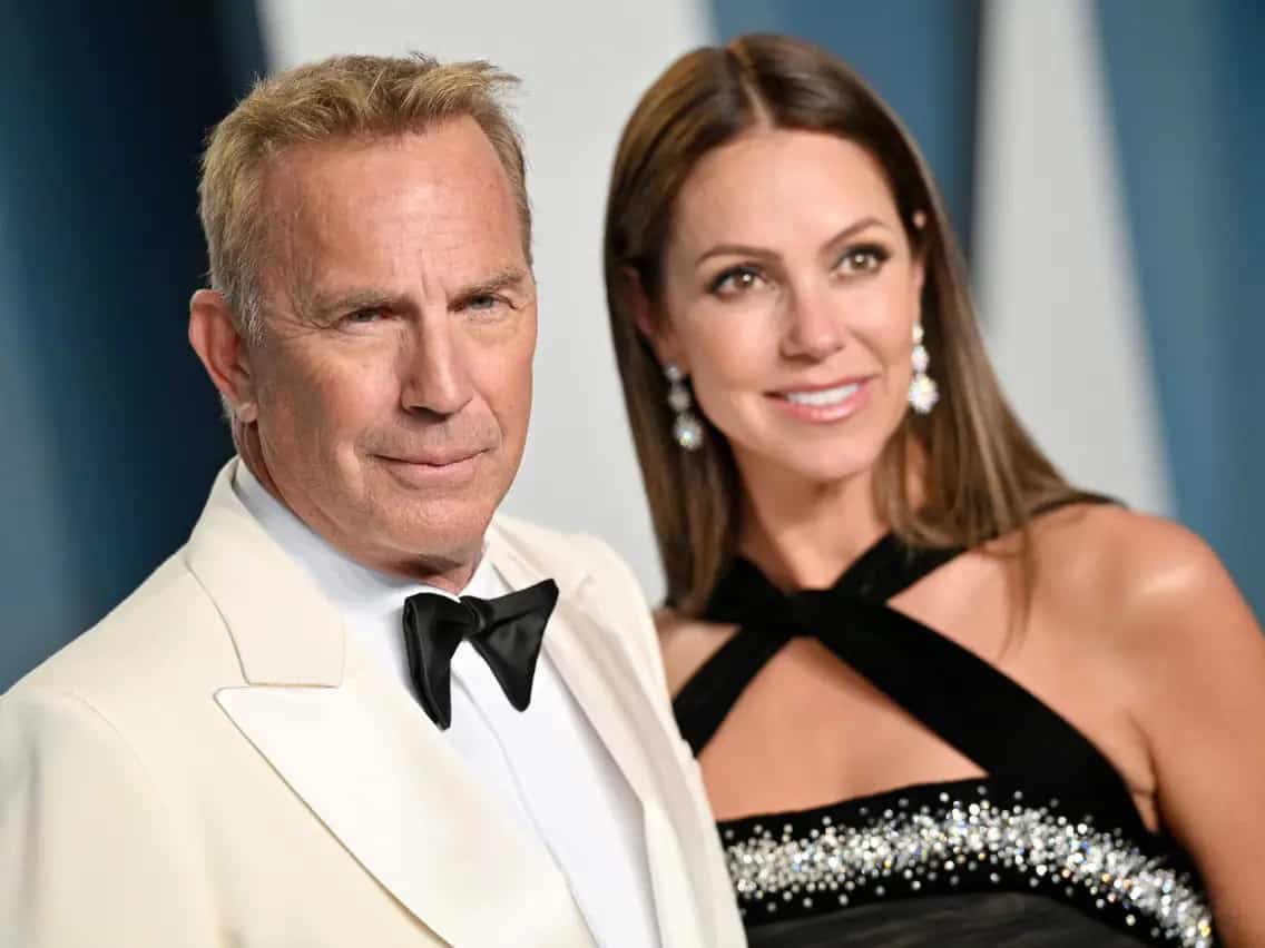 Christine Baumgartner and Kevin Costner