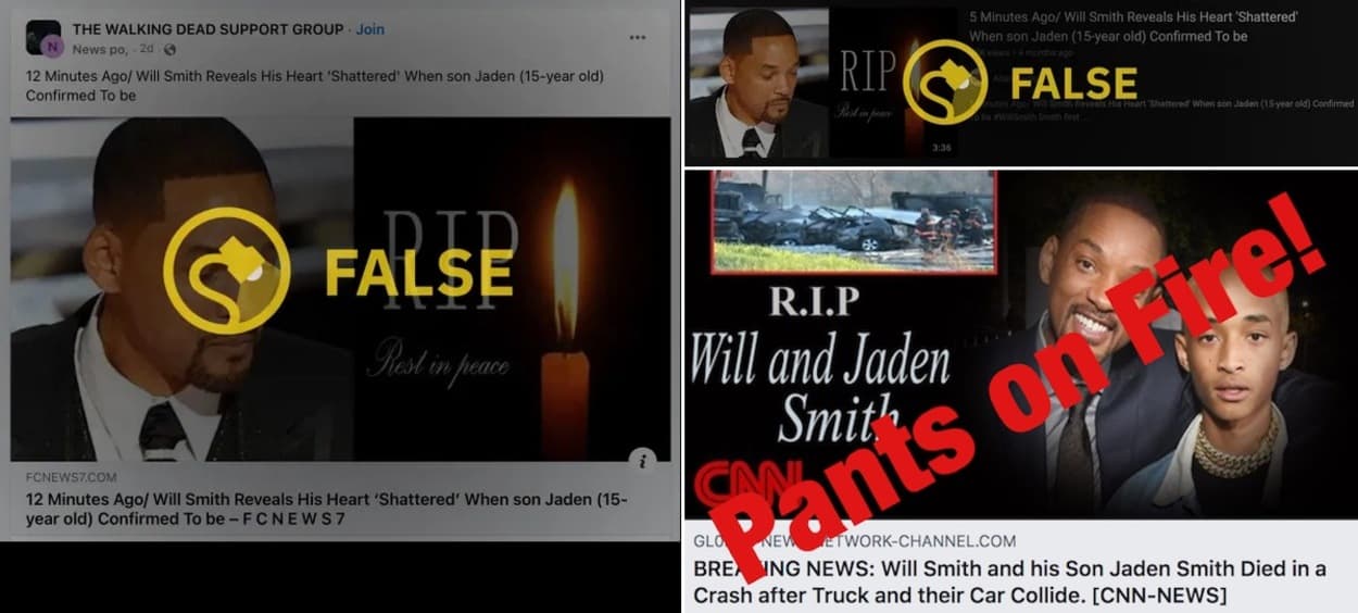 Photos And A Video (Top Right) Spreading Jaden's Fake Death Rumors