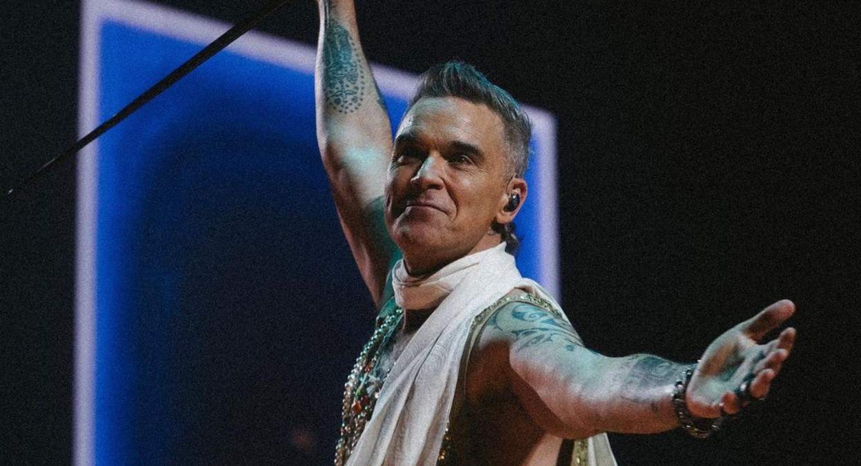 Robbie Williams at his concert in Abu Dhabi