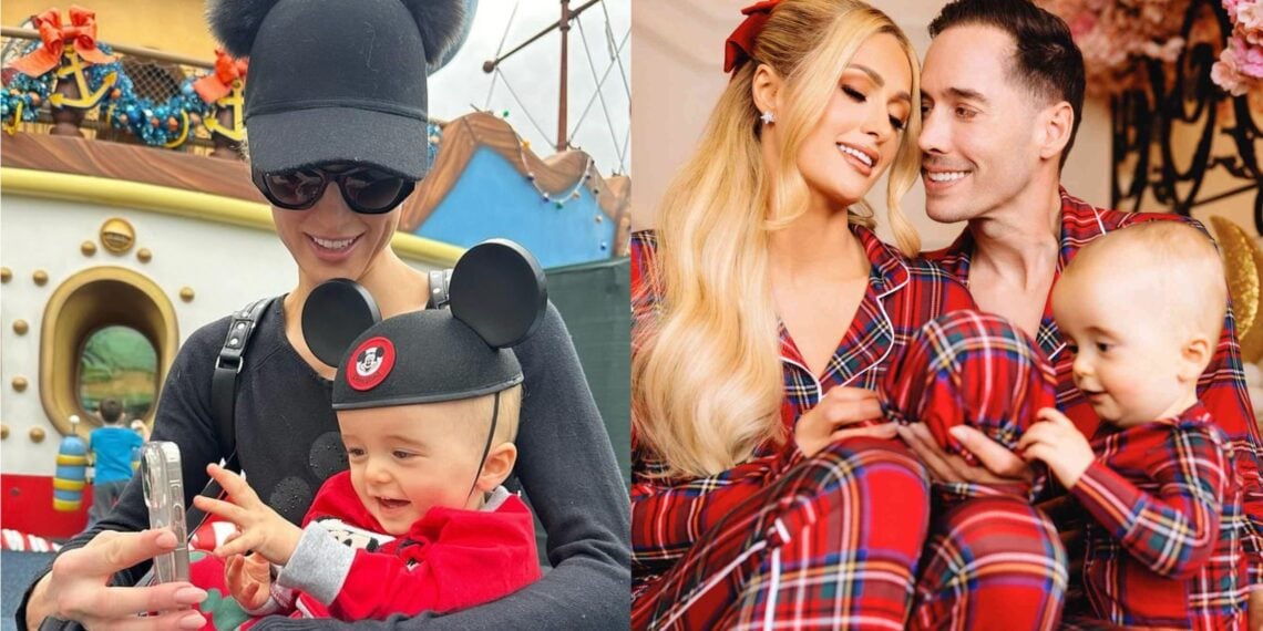 Paris Hilton celebrated Christmas with family. She took Phoenix to Disney Land