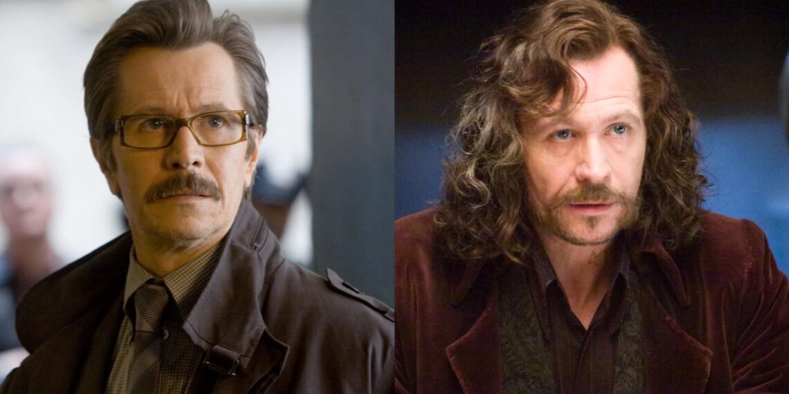 Gary Oldman as his roles of Jim Gordon and Sirius Black