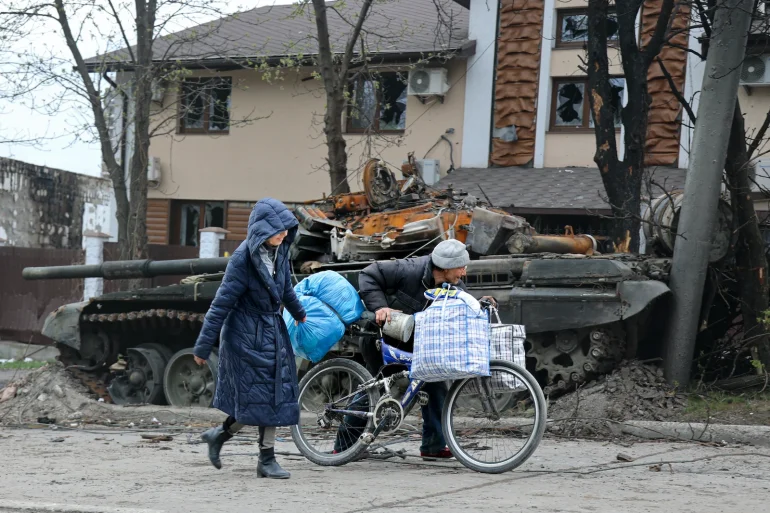 Elderly residents, witnessing destruction, flee to safer areas amid escalating conflict (Credits: WHYY)