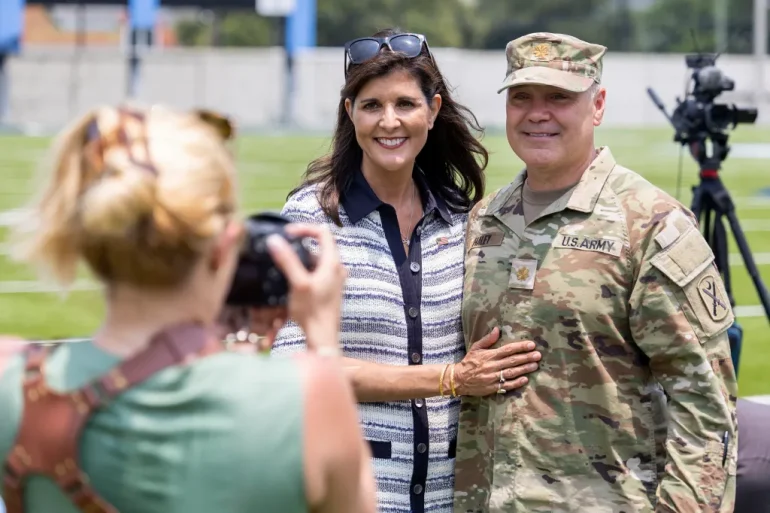 Haley criticizes Trump's remarks on military husband (Credits: New York Post)