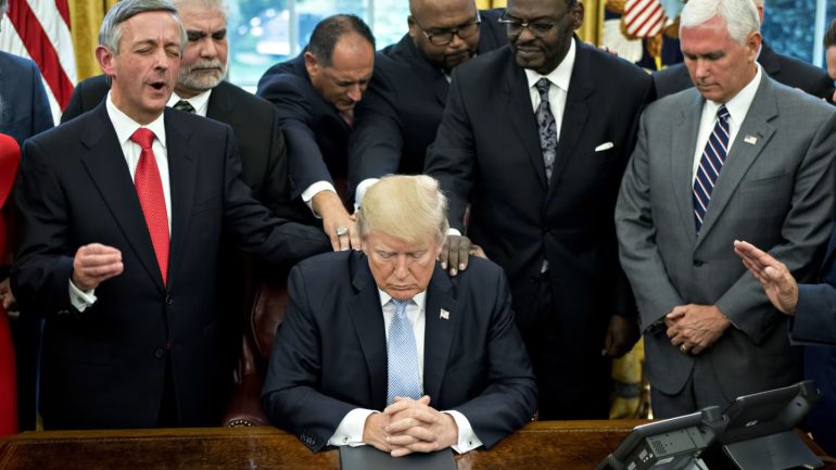 Highlighted fears of persecution, Trump urges Christians to unite against the left (Credits: Financial Times)