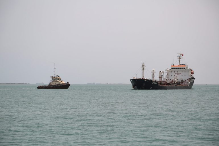 Houthi's manage to hit a cargo ship in the Red Sea conflict (Credits: The Times of Israel)