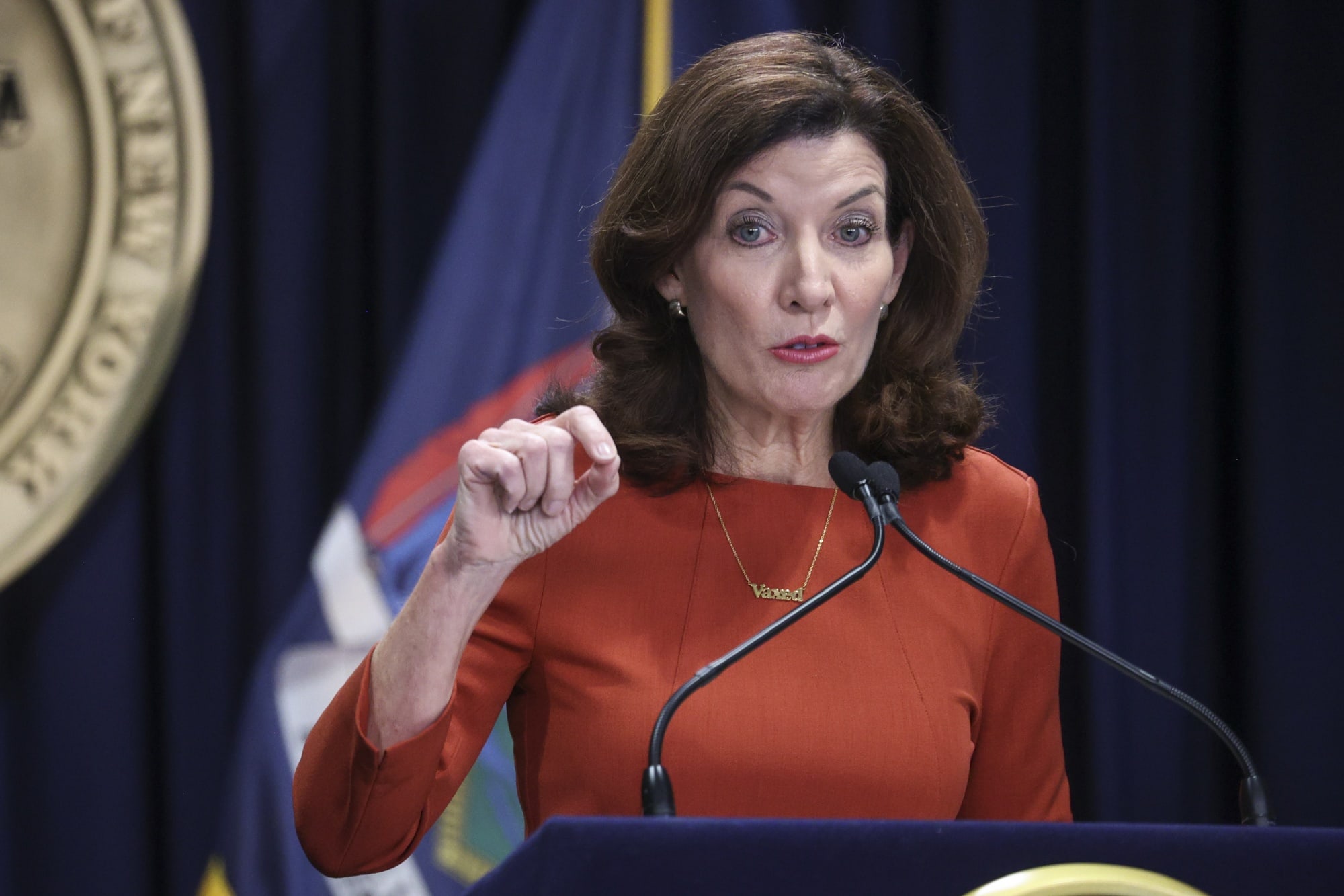 New York Governor Kathy Hochul publicly apologises for her remarks on Israel and Gaza conflict (Credits: Bloomberg)