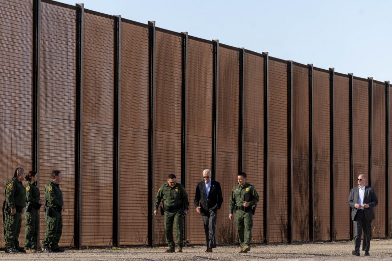 President Biden's rare visit to the US-Mexico border coincides with Trump's address (Credits: Politico)