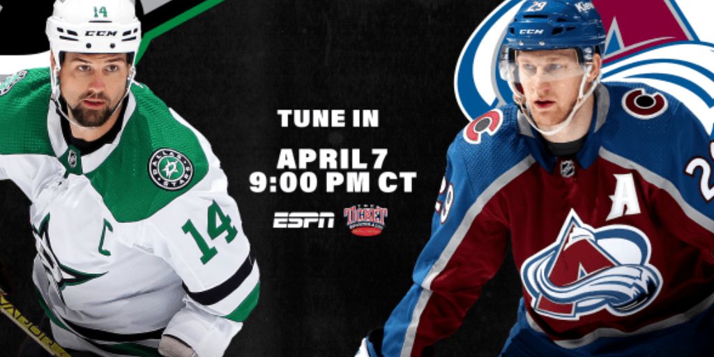 Dallas Stars vs Colorado Avalanche (Credit: NHL)