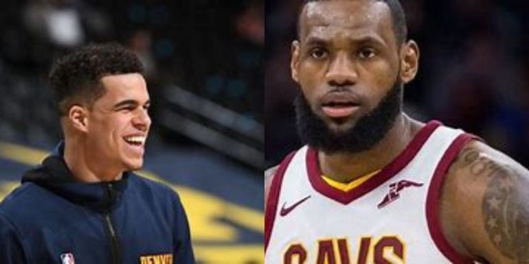 LeBron James and Michael Porter Jr. at NBA