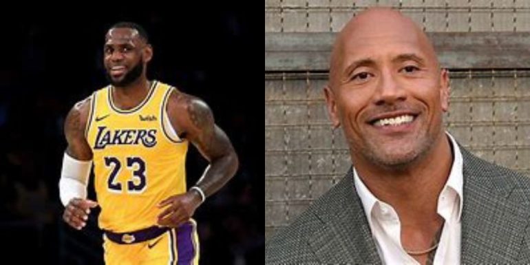 LeBron James from NBA & Dwayne “The Rock” Johnson from WWE