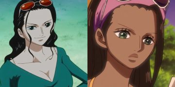 Nico Robin after the Timeskip (Left), Nico Robin before the Timeskip (Right)