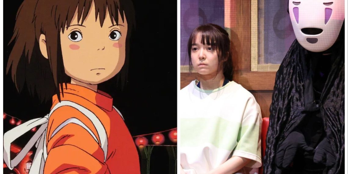 A Still from "Spirited Away" the Movie (Left), A Still from "Spirited Away" the Play (Right)