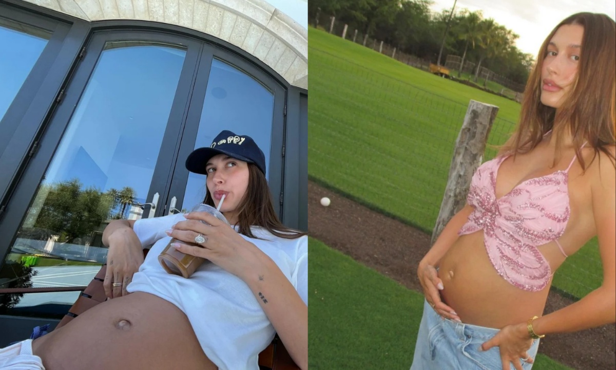 Hailey Bieber shows baby bump She and Justin share pregnancy journey and excitement for first child