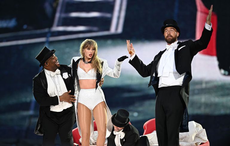 Emma Stone and Travis Kelce Enjoy Taylor Swift's Eras Tour Concert in Germany