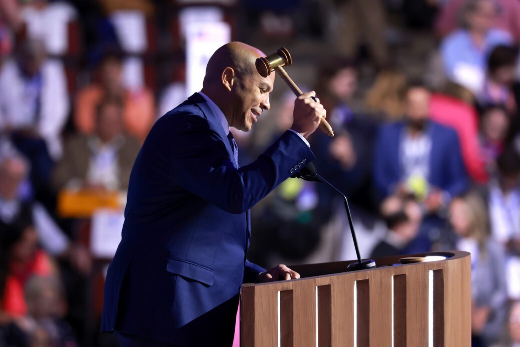 Cory Booker Defends Kamala Harris Over Criticism of DNC Speaker Lineup Amid Israel-Hamas Conflict