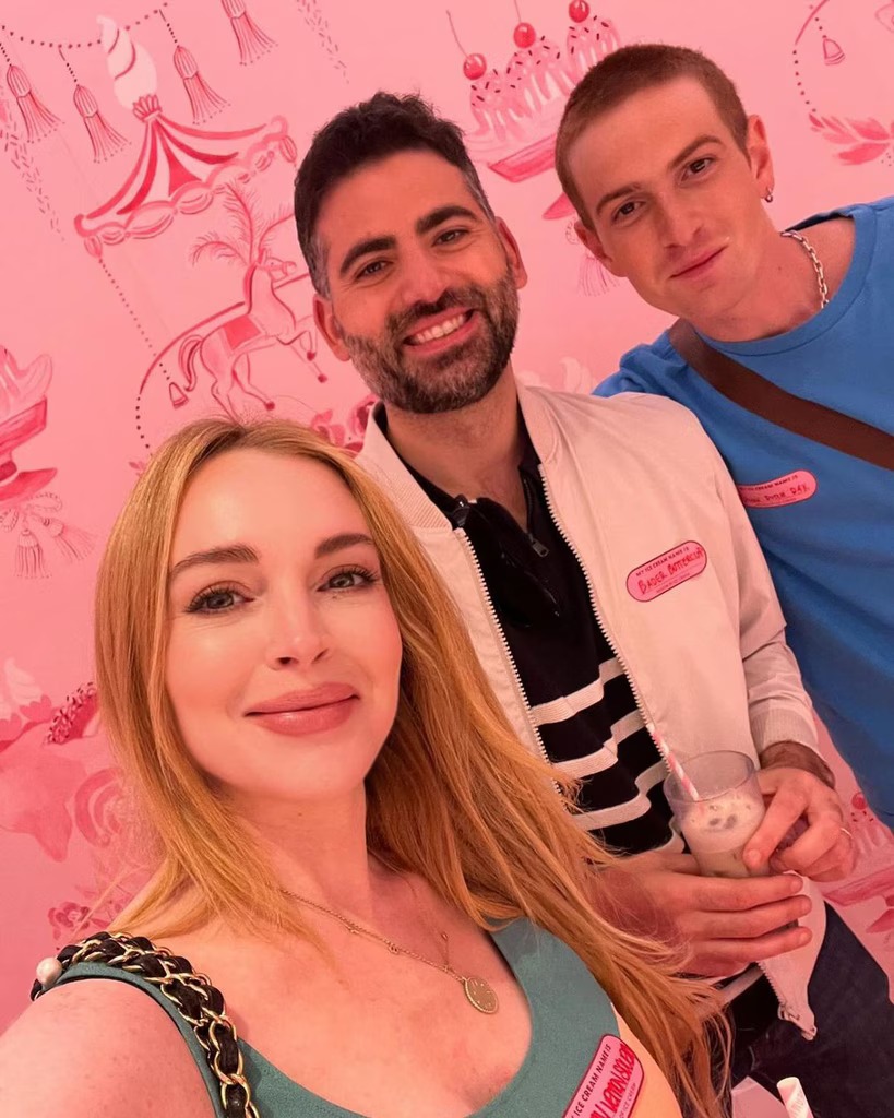 Lindsay Lohan and Bader Shammas Enjoy Family Night Out at Museum of Ice Cream in NYC